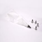 Cake Decorating Nozzle with Piping Bag Stainless Steel Piping Cream Frosting Nozzles - Closeup Embroidery by Nari Haa...