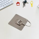 Large Stainless Steel Self Adhesive Wall Hooks (1 Pc) - Closeup Embroidery by Nari Haat, Indian ethnic wear, women cl...