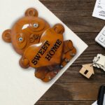 Cute Plastic Panda Key Holder, Wall Key Rack with 5 Hooks (1 Pc) - Neckline Detail by Nari Haat, Indian ethnic wear, ...