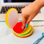 Burger Shaped Note / Sticky Notes / Memo Notes, Unique Mini Notes (Multicolor) - Full Detail by Nari Haat, Indian eth...