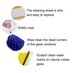 Magnetic Glass Cleaner (1 Pc): Square, Double-Sided Wiper, 2 Extra Pads - Neckline Detail by Nari Haat, Indian ethnic...
