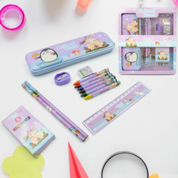 Kids Stationery Kit with Pencil Box and Eraser