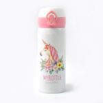 Stainless Steel Insulated Vacuum Water Bottle (350 ml Approx) - Sleeve Design by Nari Haat, Indian ethnic wear, women...