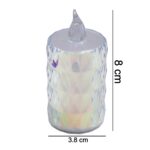 24 Pc Flameless and Smokeless Decorative Melting Candles LED Tea Light, Diwali - Fabric Detail by Nari Haat, Indian e...