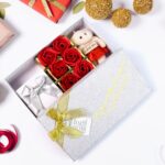 Valentine Day Gift Set Scented Rose Flowers Pack with Teddy - Neckline Detail by Nari Haat, Indian ethnic wear, women...