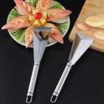 Stainless Steel Fruit Carving Knife - V Shape Channel Knife Tool (1 Pc) - Sleeve Design by Nari Haat, Indian ethnic w...