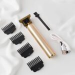 Men’s Hair Trimmer & Beard Clipper with 4 Adjustable Blades & Cleaning Brush - Fabric Detail by Nari Haat, Indian e...