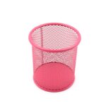 Metal Mesh Pen Holder for Desk (1 Pc): Pen Stand, Pencil Organizer, Stationery - Closeup Embroidery by Nari Haat, Ind...