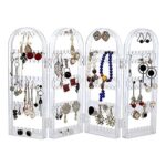 4 Folding Storage Hanger Acrylic Earring Screen Holder Display Stand Clear (1 Set) - Full Detail by Nari Haat, Indian...