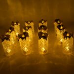 Gold LED Flameless Candles for Decor & Gifting, Diwali (12 Pc MOQ) - Neckline Detail by Nari Haat, Indian ethnic wear...
