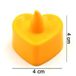 Heart Shape Battery Operated Tea Light LED Candles, Decoration Diwali (24 Pc Set) - Sleeve Design by Nari Haat, India...