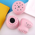 Facial Cleansing Brushes – Cute Octopus Shape Silicone Face Scrubber Massager (1 Pc) - Fabric Detail by Nari Haat, ...