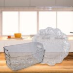 Plastic Household Flower Design Plates Dinner Plates Dish Tray (10 Pcs Set) - Sleeve Design by Nari Haat, Indian ethn...