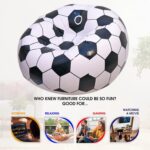 Foldable Cartoon Style Folding Chair Ball Chair Sofa for Adults Kids 110×80 cm - Closeup Embroidery by Nari Haat, In...