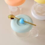 Cup/Mug Lid Dust Proof Silicone Rubber Airtight Seal (Lid Only, 1 Pc) - Fabric Detail by Nari Haat, Indian ethnic wea...