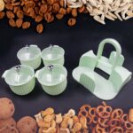 Multipurpose Plastic Storage Container Set: Kitchen Jars, Spices, Cookies - Neckline Detail by Nari Haat, Indian ethn...