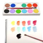 Painting Water Color Kit - 12 Shades and Paint Brush (13 Pcs) - Full Detail by Nari Haat, Indian ethnic wear, women c...