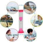 Plastic Hourglass Sand Timer Set – 3-Min Sand Clock for Kitchen, Office & Kids (5 Pc) - Back View by Nari Haat, Ind...