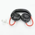 Hand Free Personal Fan - Portable USB Battery Rechargeable With Battery Comaprtment Mini Fan - Headphone Design Weara...