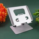 Tablet Stand Metal Alloy Adjustable Bracket, Ergonomic Foldable Metal Tablet Holder - Closeup Embroidery by Nari Haat...