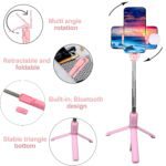 Portable Foldable Selfie Stick with Remote Control, YouTuber Video Recording (1 Pc) - Sleeve Design by Nari Haat, Ind...