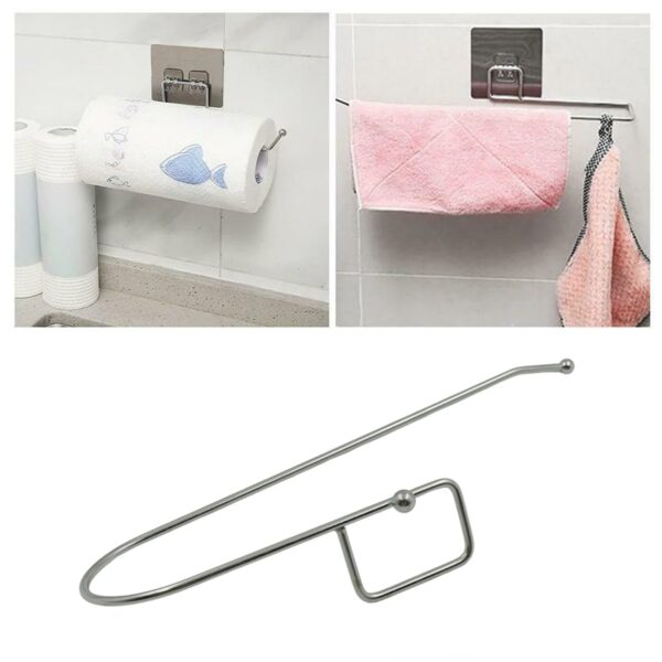 Stainless Steel Adhesive Paper Roll Holder Tissue (1 pc) - Front View by Nari Haat, Indian ethnic wear, women clothin...