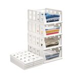 4-Layer Stackable Foldable Storage Organizer Cart Kitchen, Closet, Bedroom & Bathroom - Back View by Nari Haat, India...