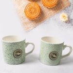 Ceramic Tea/Coffee Cup Set - Alpino 3-Piece 2-Compartment Serving Platter (BPA-Free) - Neckline Detail by Nari Haat, ...