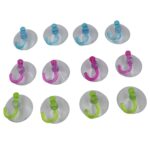 Transparent Rubber Vacuum Sucker Hooks Hanger Strong Suction Cup (12 Pc) - Sleeve Design by Nari Haat, Indian ethnic ...
