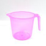 Plastic Round Transparent Bath Water Mug (1 Pc / 1200 ML / Mix Color) - Sleeve Design by Nari Haat, Indian ethnic wea...