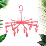 Plastic Foldable Underwear Hanging Dryer Clothes Clips Hanger Drying Rack, Clothes Hangers with 16 Clips, Clip Hanger...