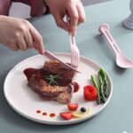 3 in 1 Reusable Spoon, Knife Forks Tableware, Spoon (3 Pcs Set) - Neckline Detail by Nari Haat, Indian ethnic wear, w...