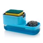 2 in 1 Plastic Dish Soap Liquid Dispenser Sponge Holder ,Sabudani  (1 Set) - Sleeve Design by Nari Haat, Indian ethni...