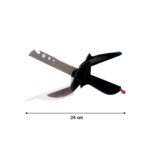 Stainless Steel 4 in 1 Clever Cutter, Black - Sleeve Design by Nari Haat, Indian ethnic wear, women clothing, designe...