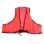 Economy PVC Safety Vest – Soft Vinyl, Tie Closure, High Visibility - Back View by Nari Haat, Indian ethnic wear, wo...