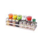 25 cm Metal Space Saving Rack – Multi-Purpose Kitchen Storage Organizer Shelf - Back View by Nari Haat, Indian ethn...