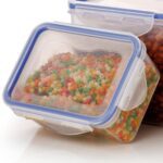 Rectangle Food Storage Containers: Airtight, Leak-Proof Lids (3-Pack, Clear ABS) - Neckline Detail by Nari Haat, Indi...