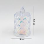 4 Pc Flameless and Smokeless Decorative Melting Candles LED Tea Light, Diwali - Neckline Detail by Nari Haat, Indian ...