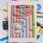 Wooden Paper Clipboard Writing Pad with Clip (1 Pc / 31×22 Cm) - Neckline Detail by Nari Haat, Indian ethnic wear, w...