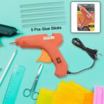 Professional 60 Watt Hot Melt Glue Gun with 5 Glue Sticks & On/Off Switch - Front View by Nari Haat, Indian ethnic we...