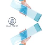 Large Capacity Plastic Water Bottle | Set of 6 | Square Water Bottle (940ml each) - Neckline Detail by Nari Haat, Ind...