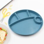 Biodegradable 5-Compartment Food Plate for Kids, BPA-Free (1 Pc) - Back View by Nari Haat, Indian ethnic wear, women ...