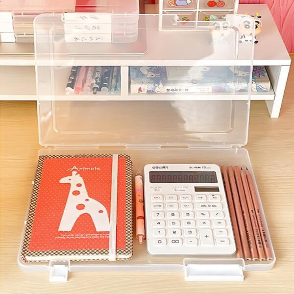 Document Holder File Organizer Box Storage Boxes Lids (1 Pc / 24×17 Cm) - Front View by Nari Haat, Indian ethnic wea...