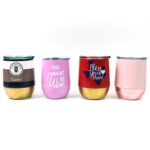 Stainless Steel Vacuum Insulated Mug with Lid, Tumbler (1 Pc / Mix Design & Color) - Fabric Detail by Nari Haat, Indi...