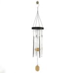 Solar LED Wind Chime with Tubes Soothing Sound & Colorful Glow (1 Set) - Sleeve Design by Nari Haat, Indian ethnic we...