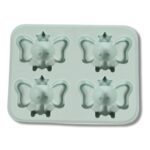 Silicone Cartoon Shape 4 Grid Ice Cube Tray  for Fridge 1 Pc - Back View by Nari Haat, Indian ethnic wear, women clot...
