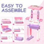 Big Beauty Set Suitcase On Wheel, The Ultimate Beauty Set On Wheels for Girls, Makeup Kit is Easy to Clean & Use, Por...