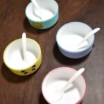 Plastic Animal Cartoon Bowl Set – 4 Pieces with Spoons for Kids (Assorted Color) - Closeup Embroidery by Nari Haat,...