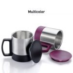 Stainless Steel Coffee/Tea Cup, Stainless Steel Lid Cover Hot Coffee/Tea Mug Hot Insulated Double Wall Stainless Stee...