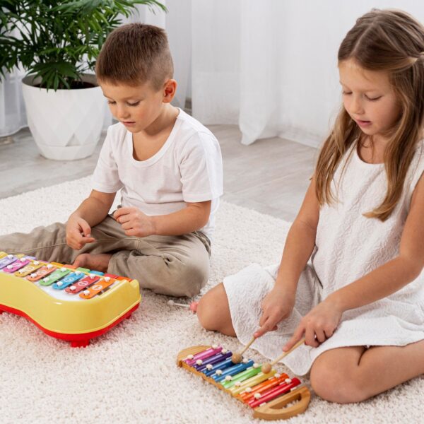 2-in-1 baby piano xylophone toy for toddlers